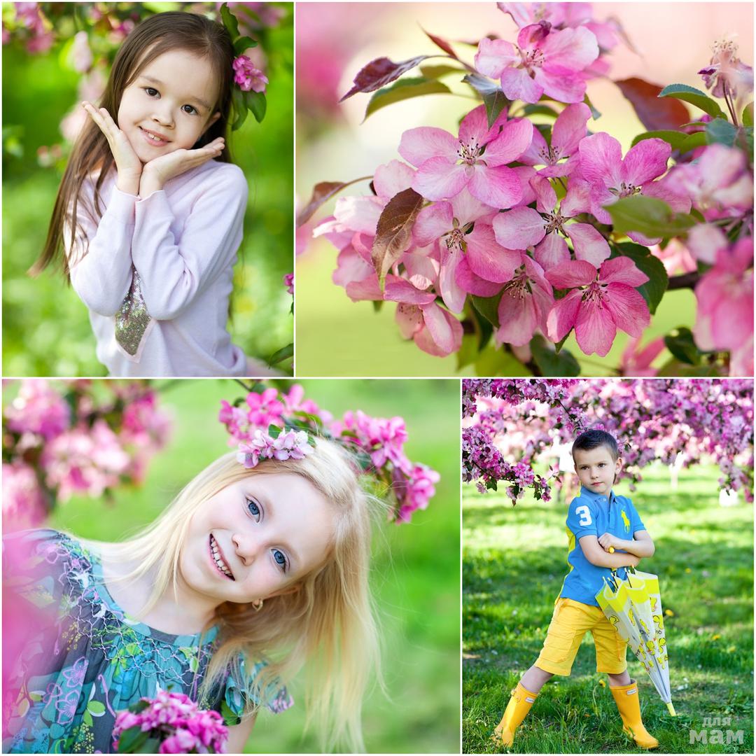 Цветущие сады фотосессия для деток мам