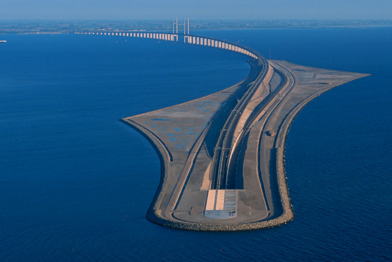 Мост из Копенгагена в Мальме