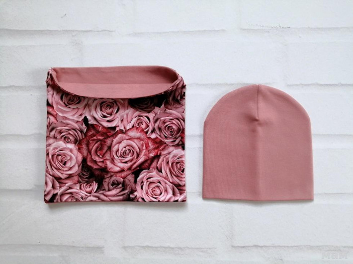 Шапка priKinder с нашивкой букет цветов розовая купить по цене руб